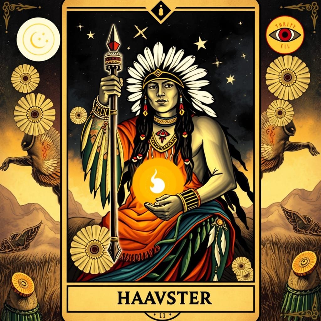 Native American Shaman Reads Tarot