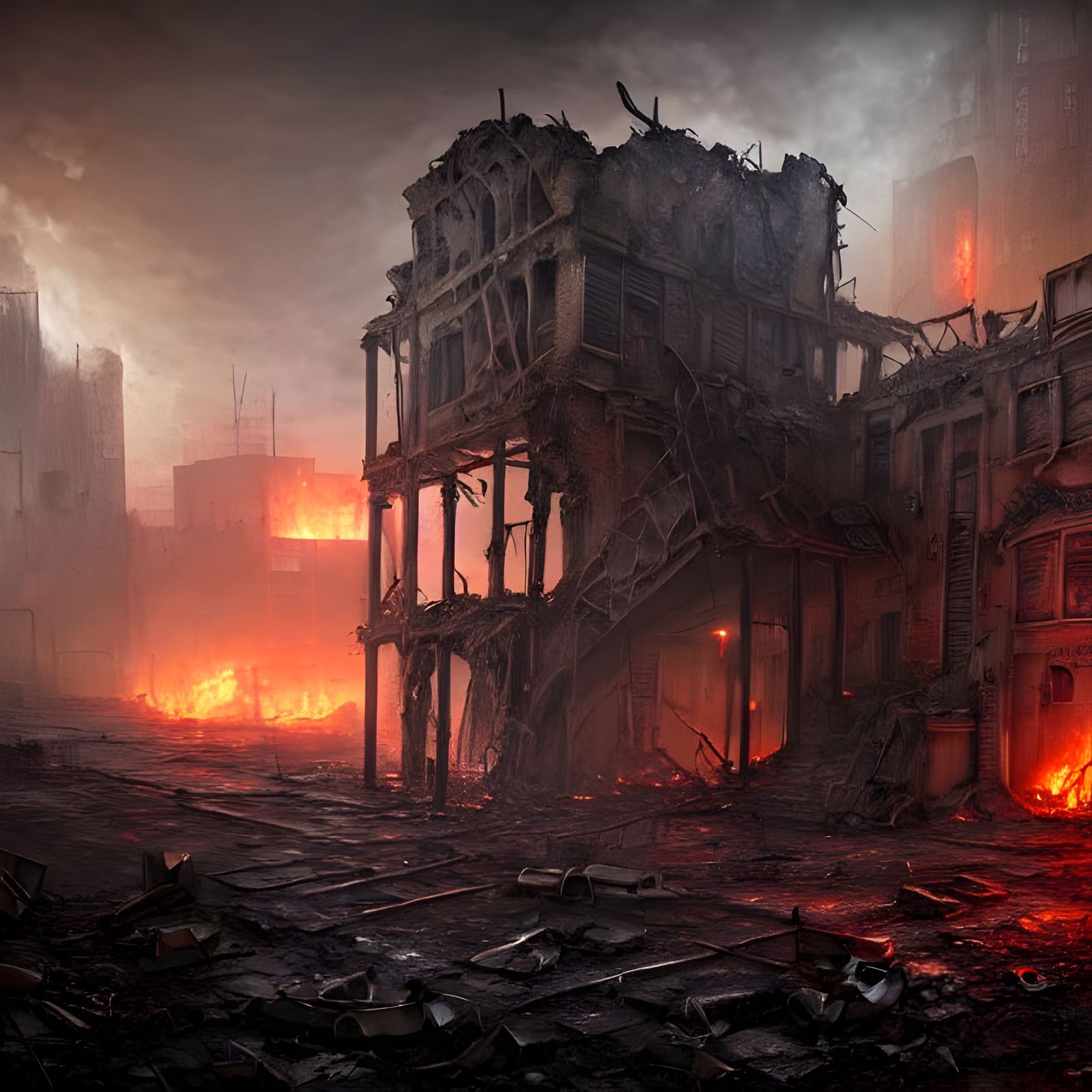 Dystopian Post-Apocalyptic City Ruins in Unreal Engine 5