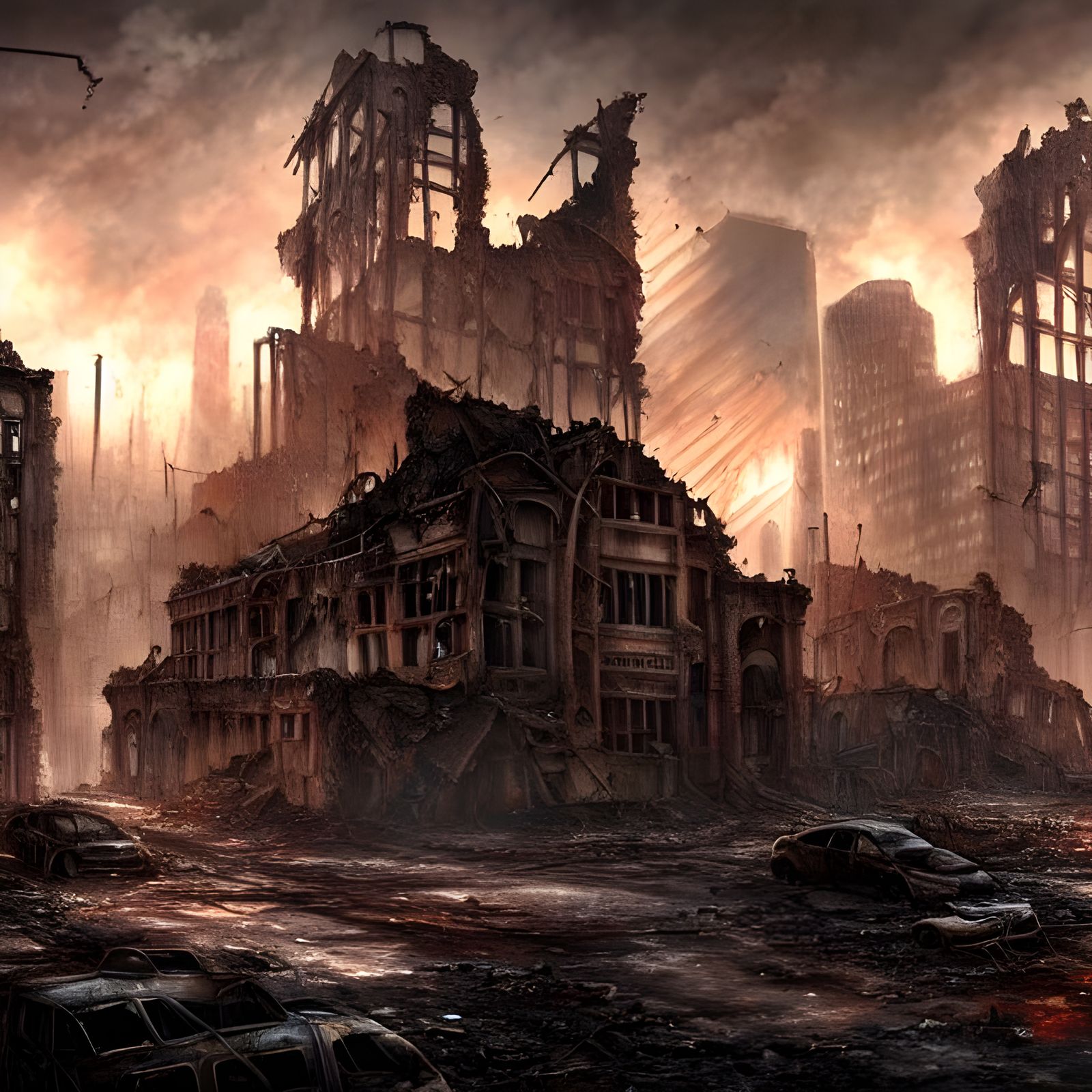Detailed Post-Apocalyptic City Ruins in Unreal Engine