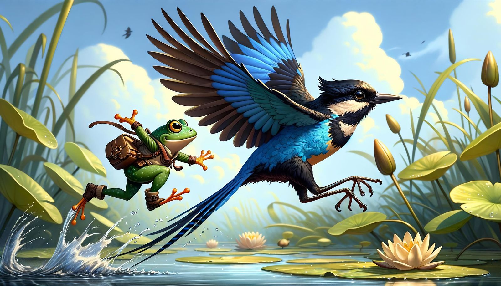 Frog and Bird Sky Adventure
