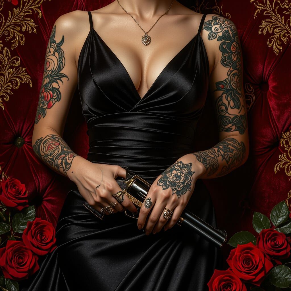 Dark Romance: Silky Waist and Tattooed Hand