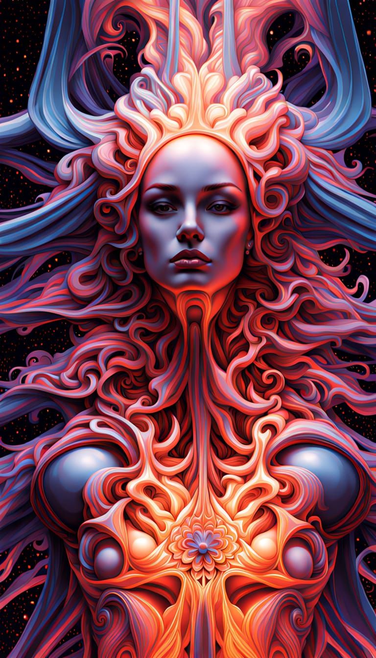 Brutalist Fractal Art with Dynamic Lighting