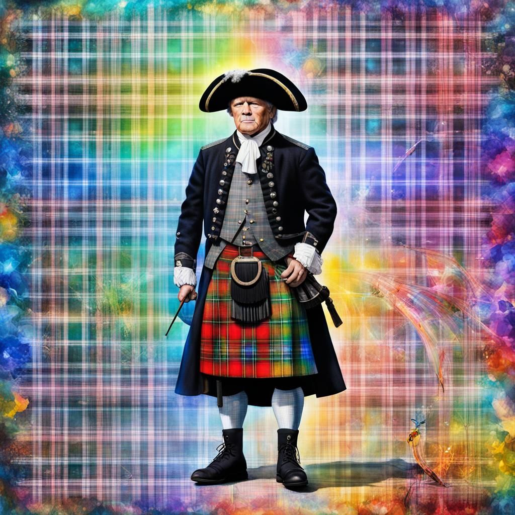 An Outlander in a tartan kilt