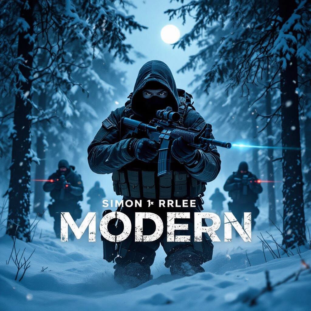 MODERN Military Thriller Movie Poster with Tactical Operativ...