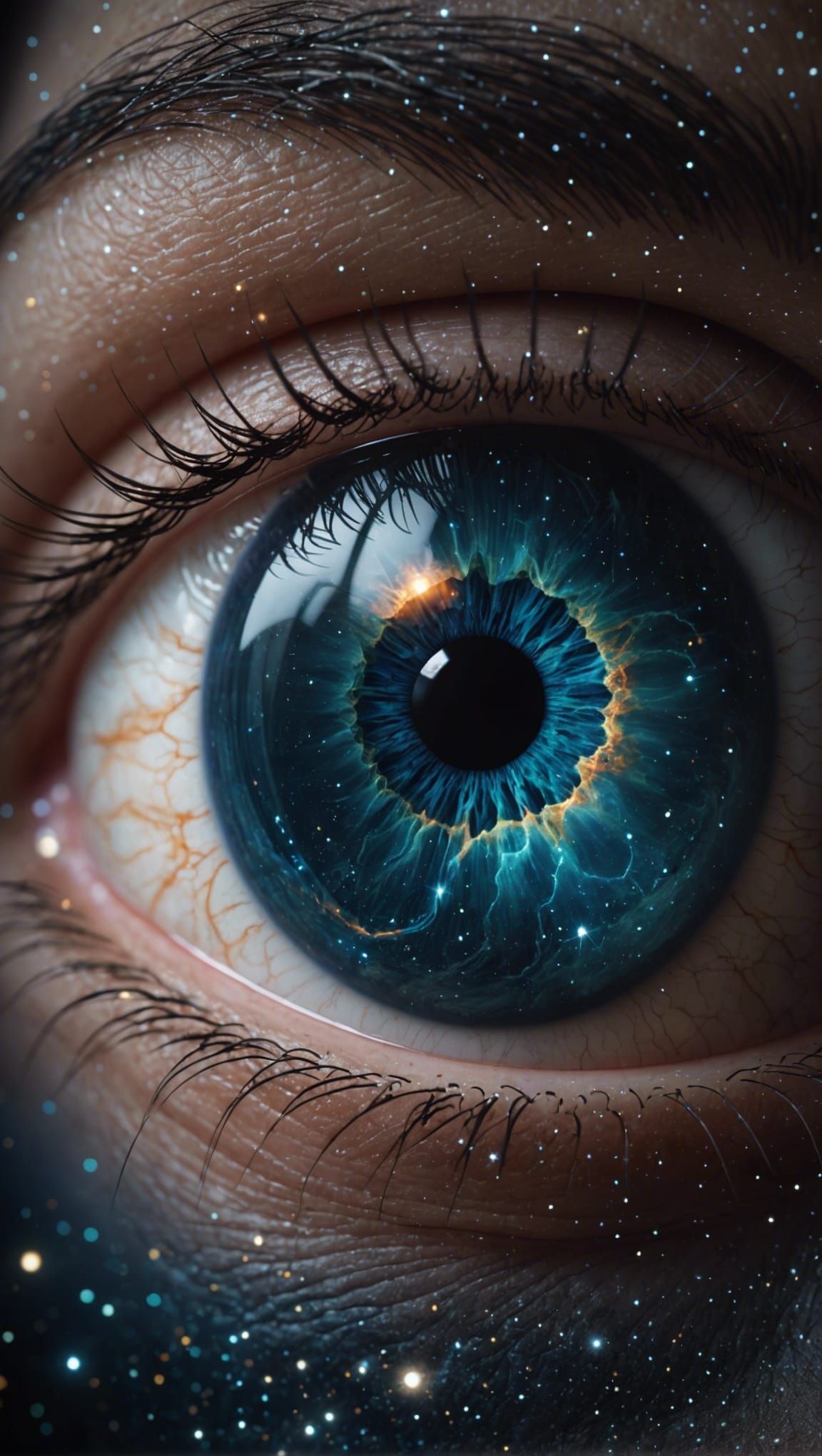 Planetary Eye: CGI Space and Earth Composition