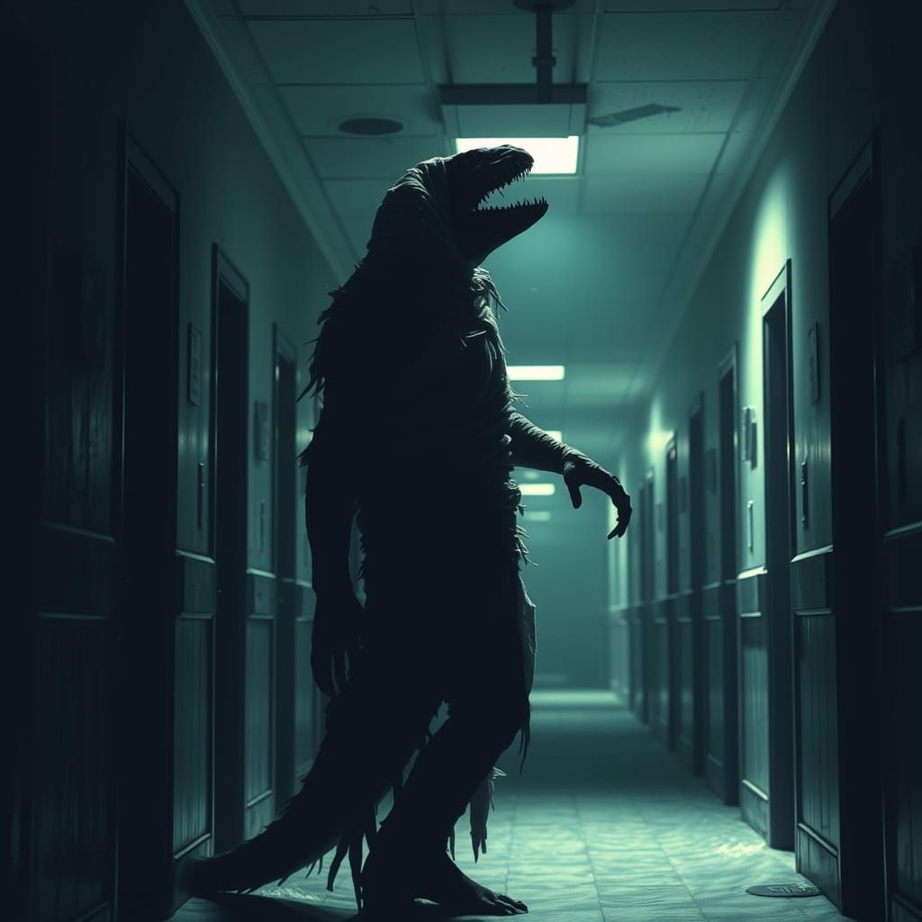 Mummy Raptor Emerges in Abandoned Hospital