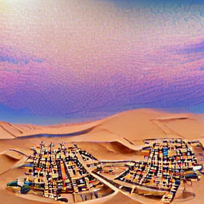Desert Cityscape: An AI Interpretation