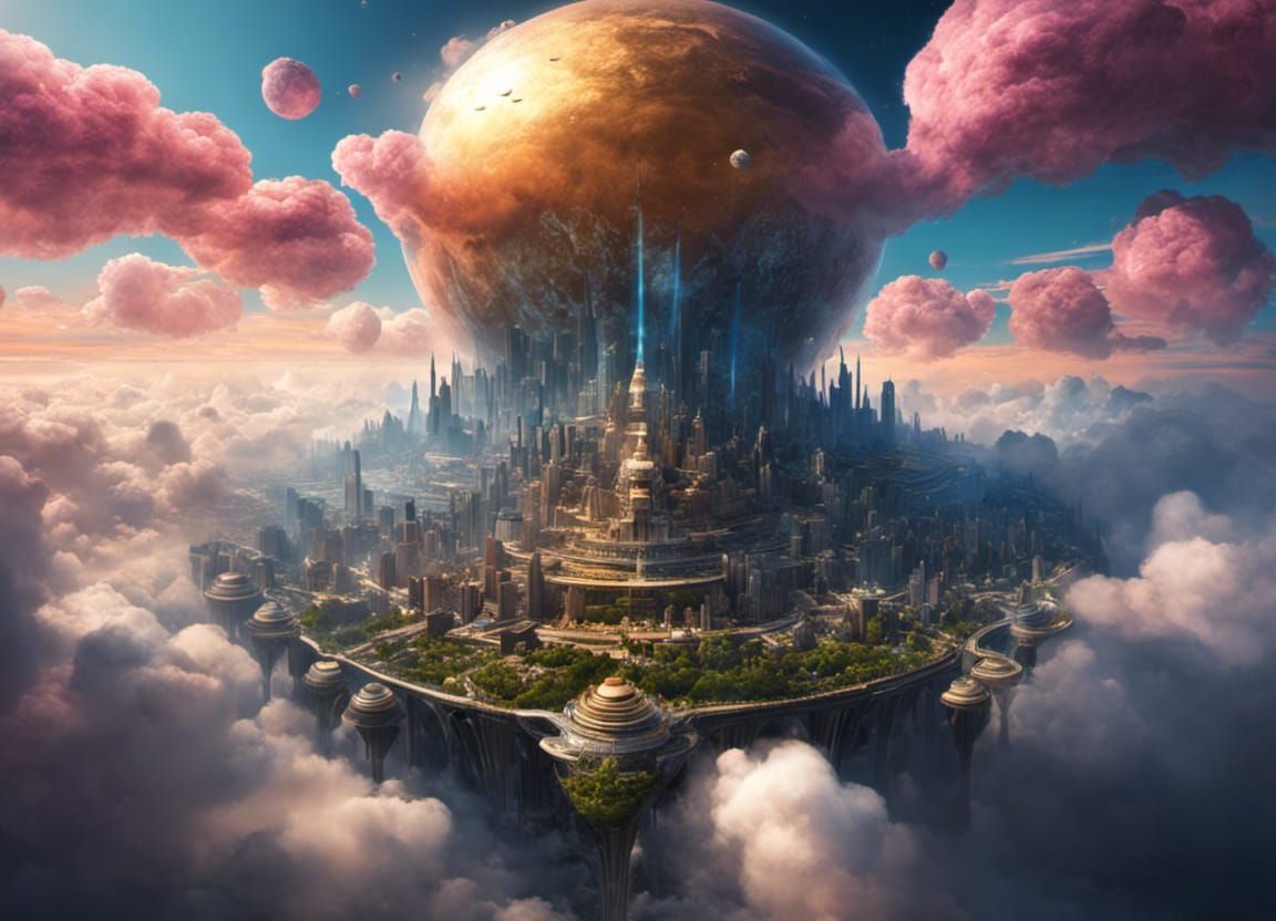 Cosmic Cloud City: Exploding Neurons in Acrylic