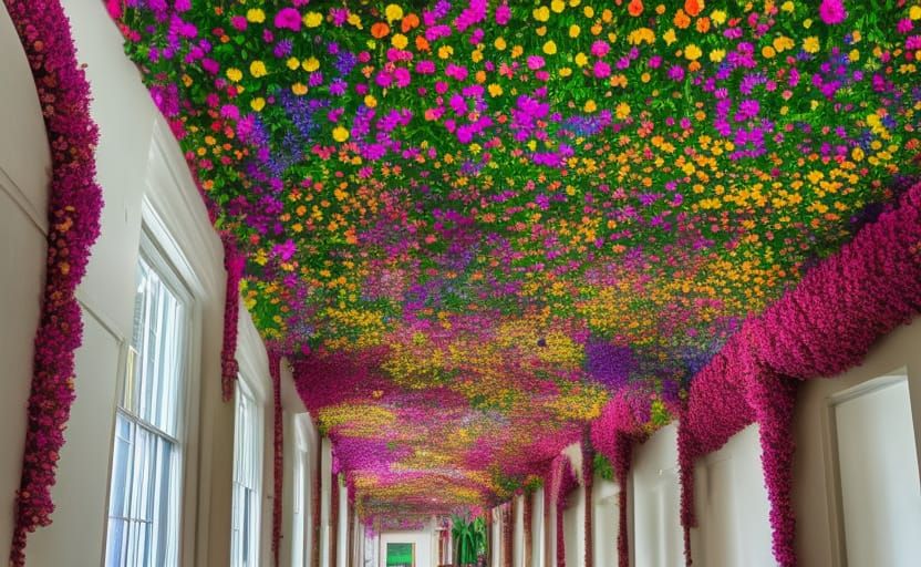 Floral Hallway: Decorative Architecture