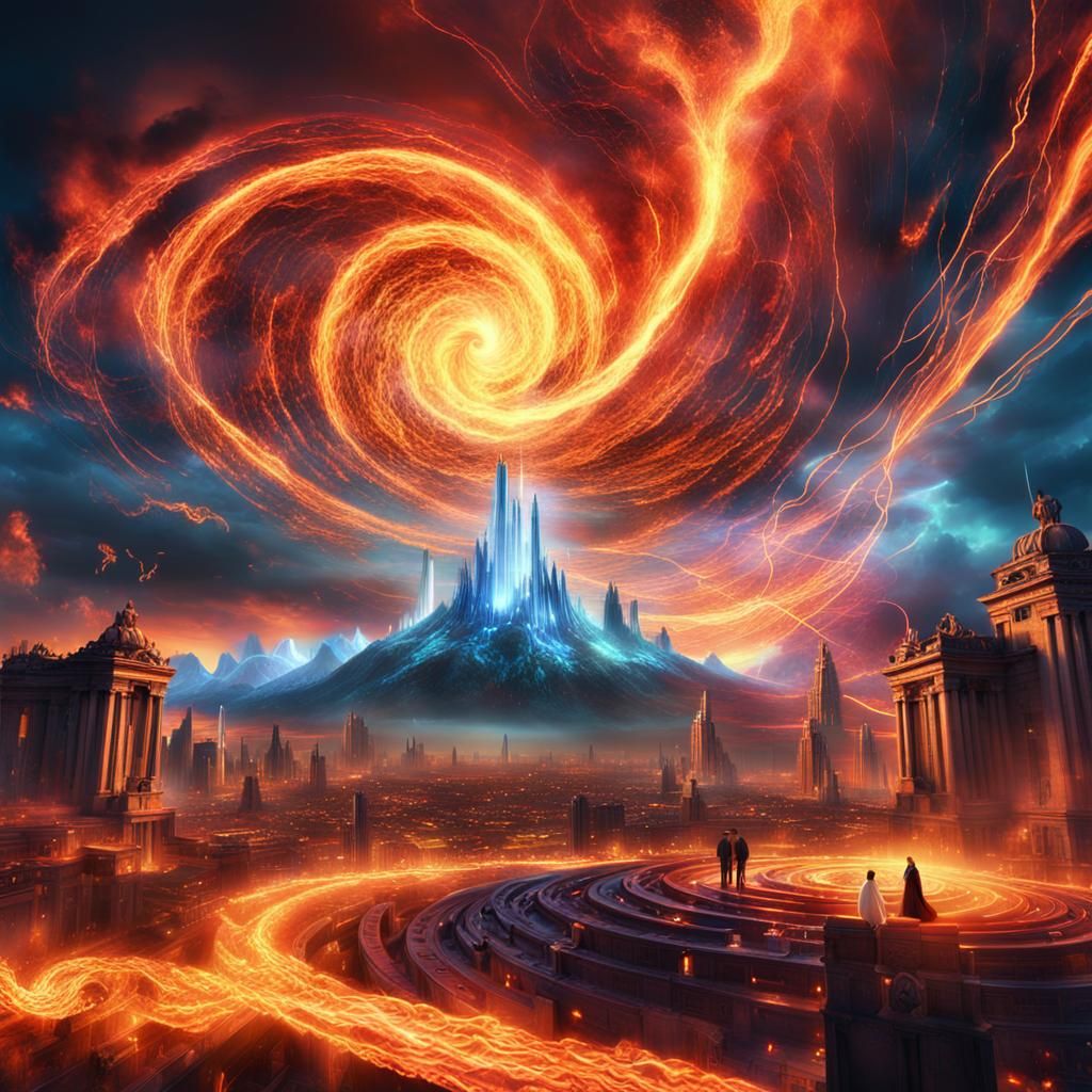 Futuristic Dreamscape in a Surreal Digital Painting