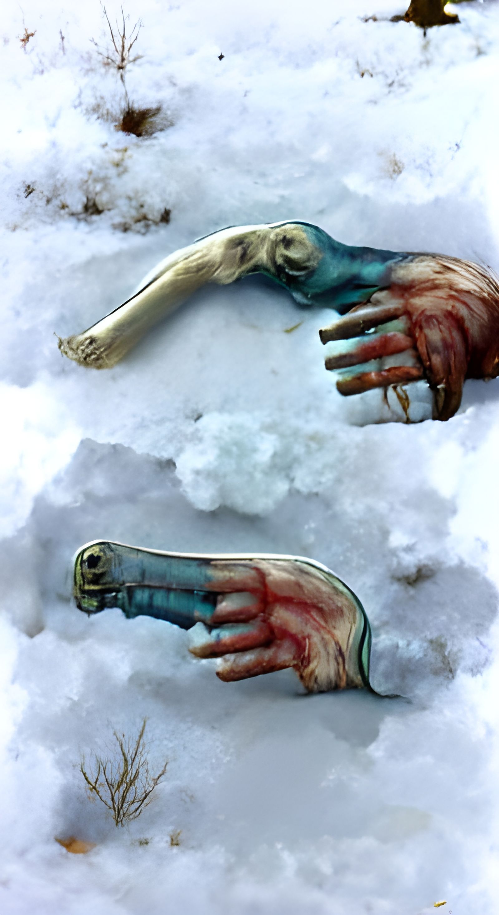 Grim Image of a Cold, Lifeless Hand