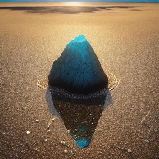 Macro Rock Formation in Oil Painting Style