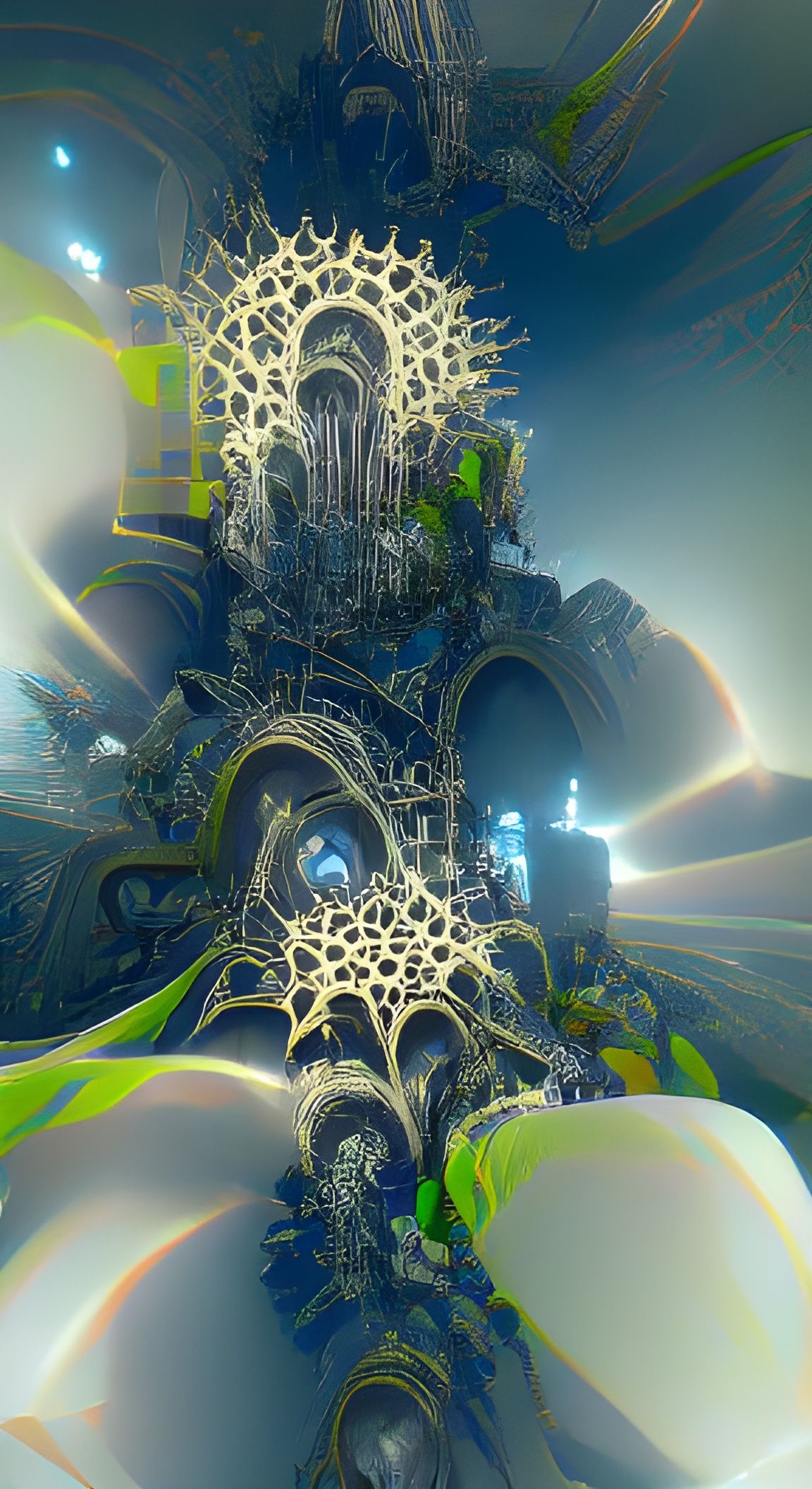 God Enthroned in Eldritch Machine: A Geometric Rendering