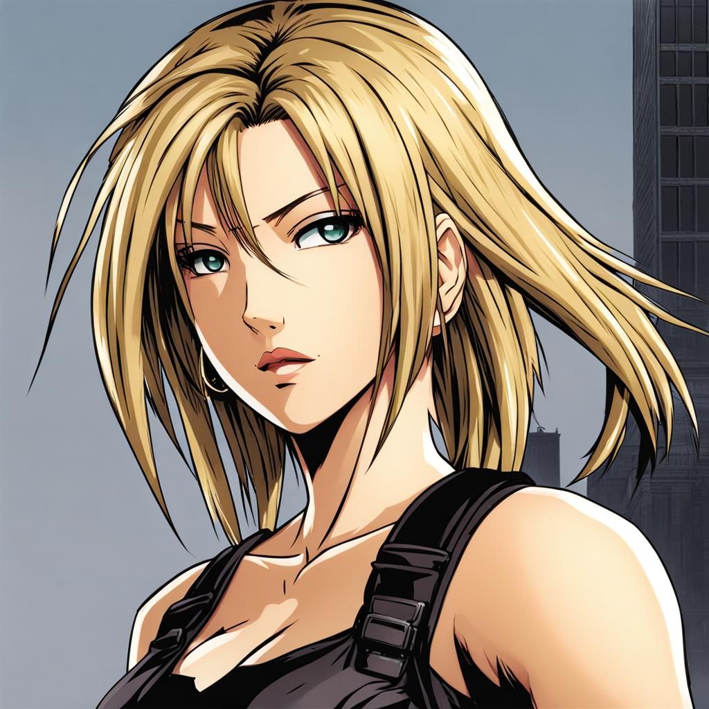 Aya Brea in Tetsuya Nomura Art Style