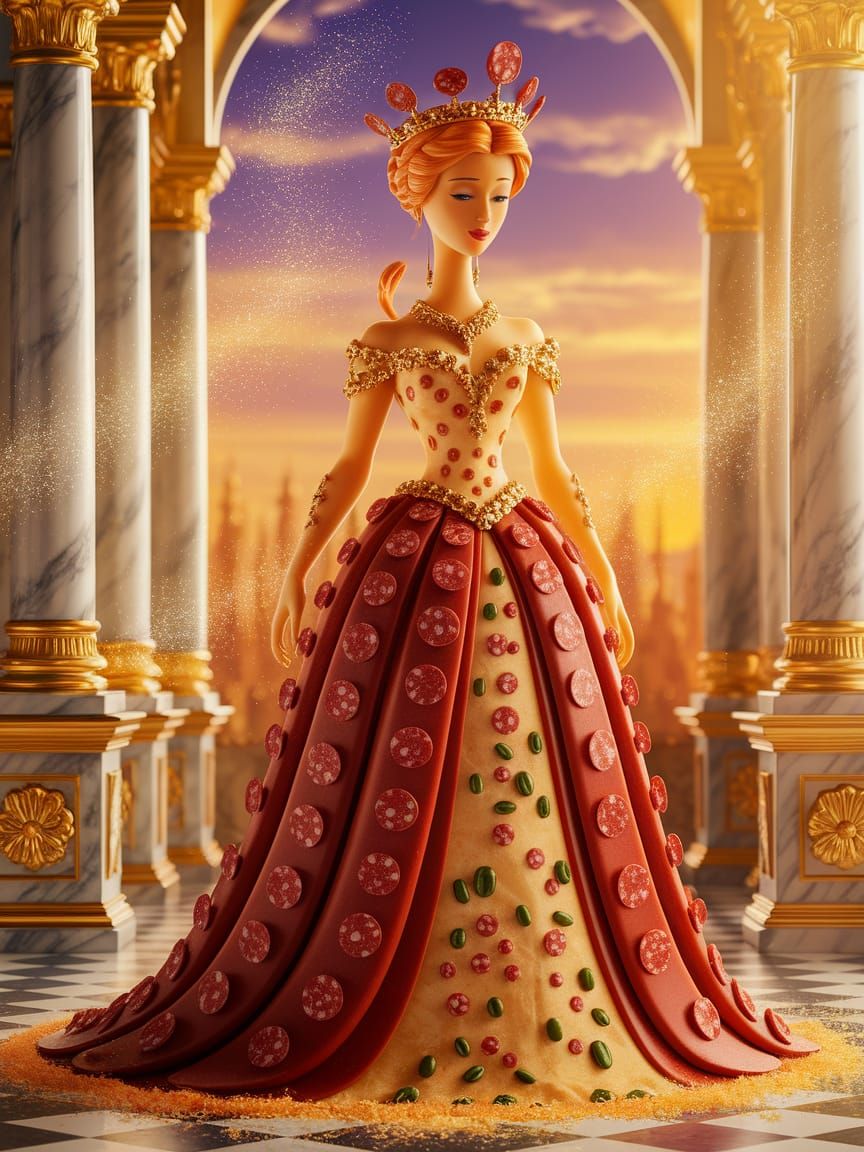 Regal Pizza Princess in Italian Palace