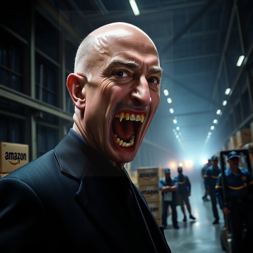 Vampire in a Futuristic Industrial Setting