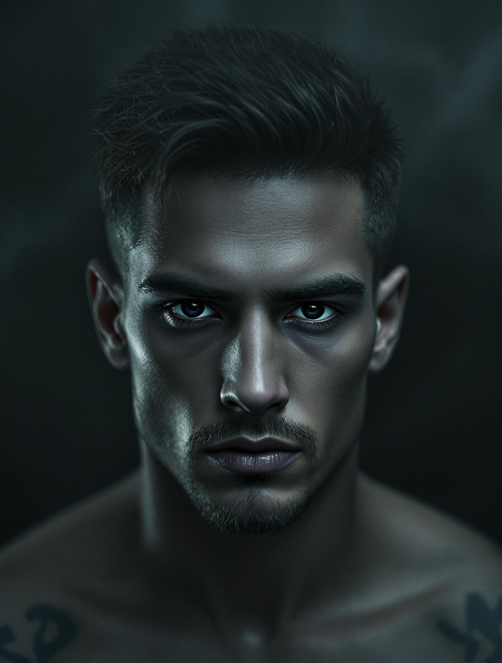 Enigmatic Dark Vision in Film Noir Style