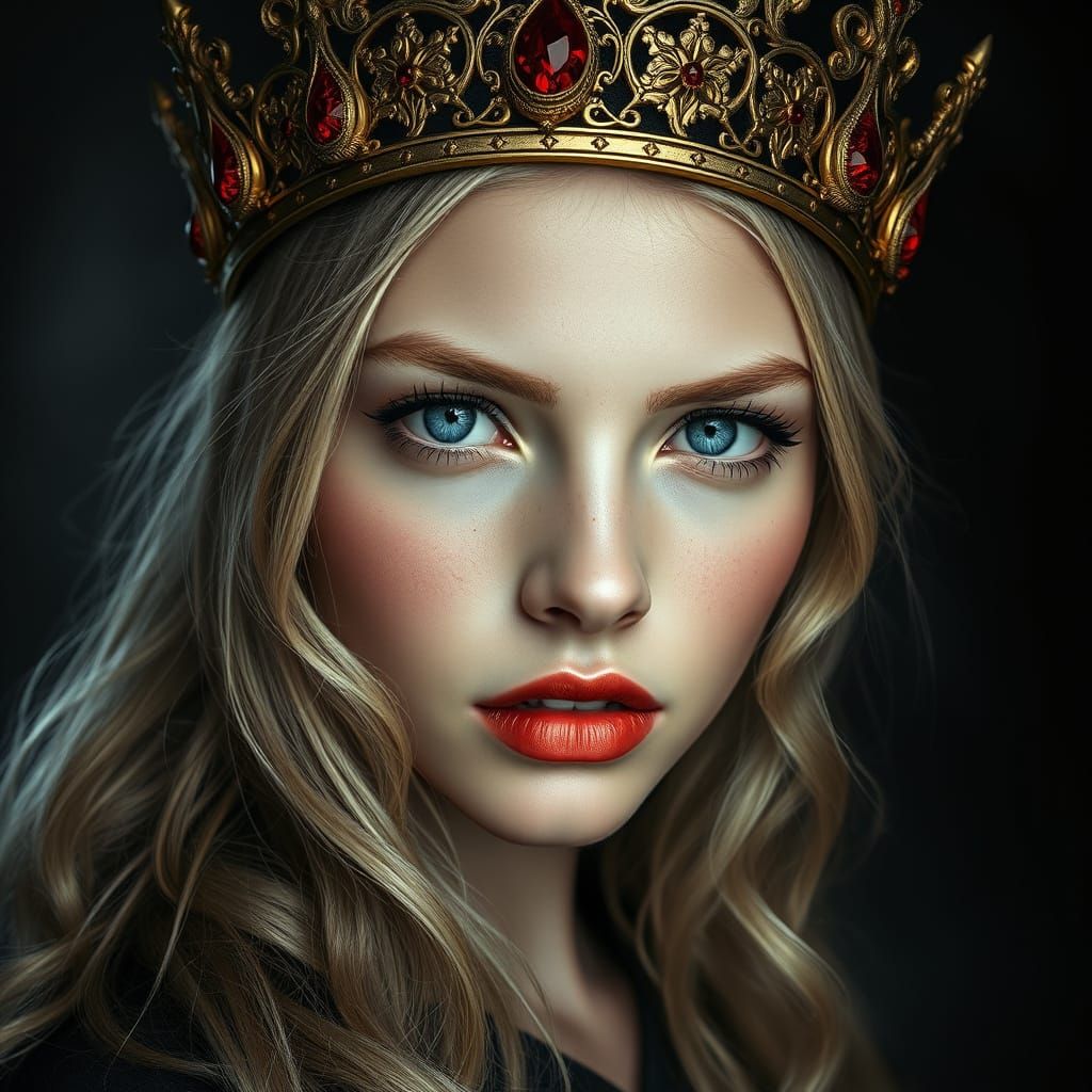 Regal Gothic Fantasy Portrait in High Resolution Digital Art