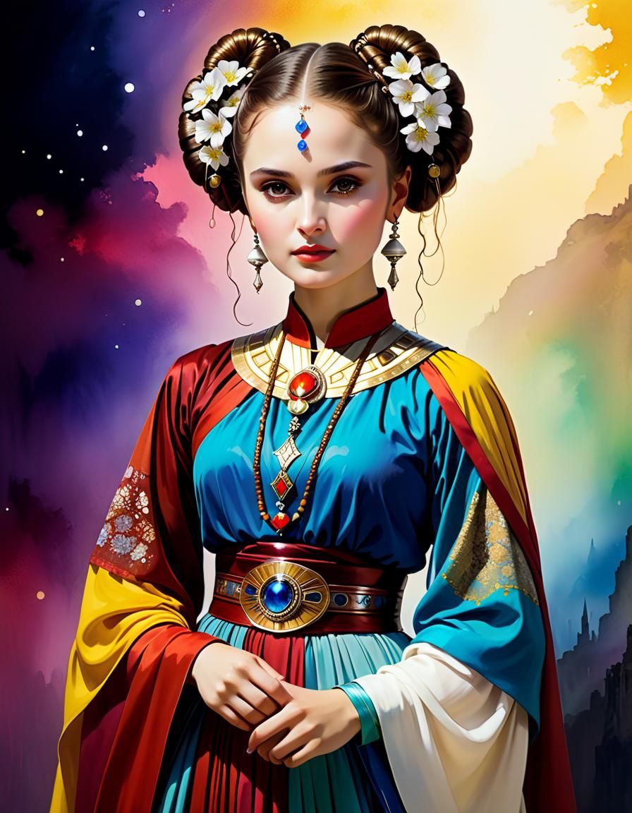 Padmé Amidala in Balkan Folk Dress