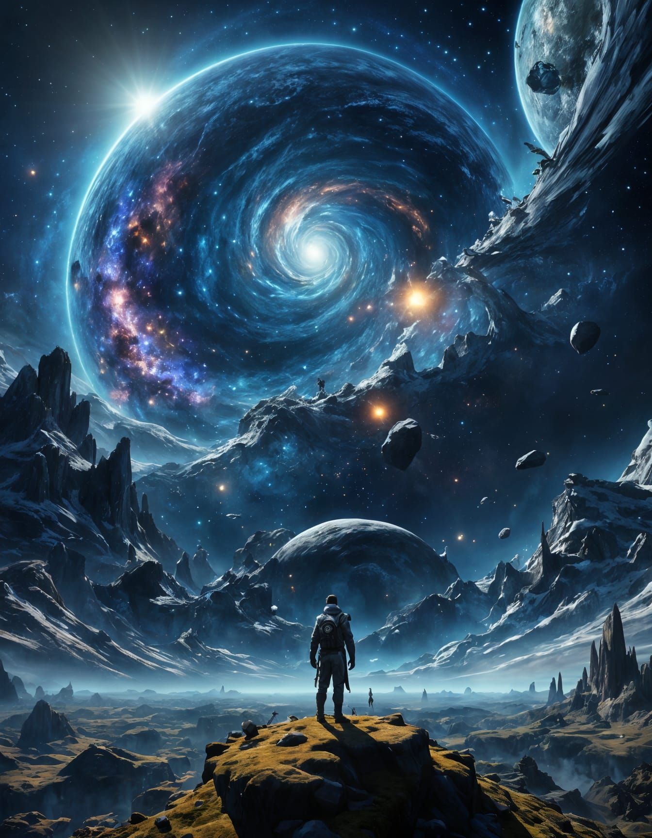 Vast Cosmic Expanse in Hyperrealistic Style