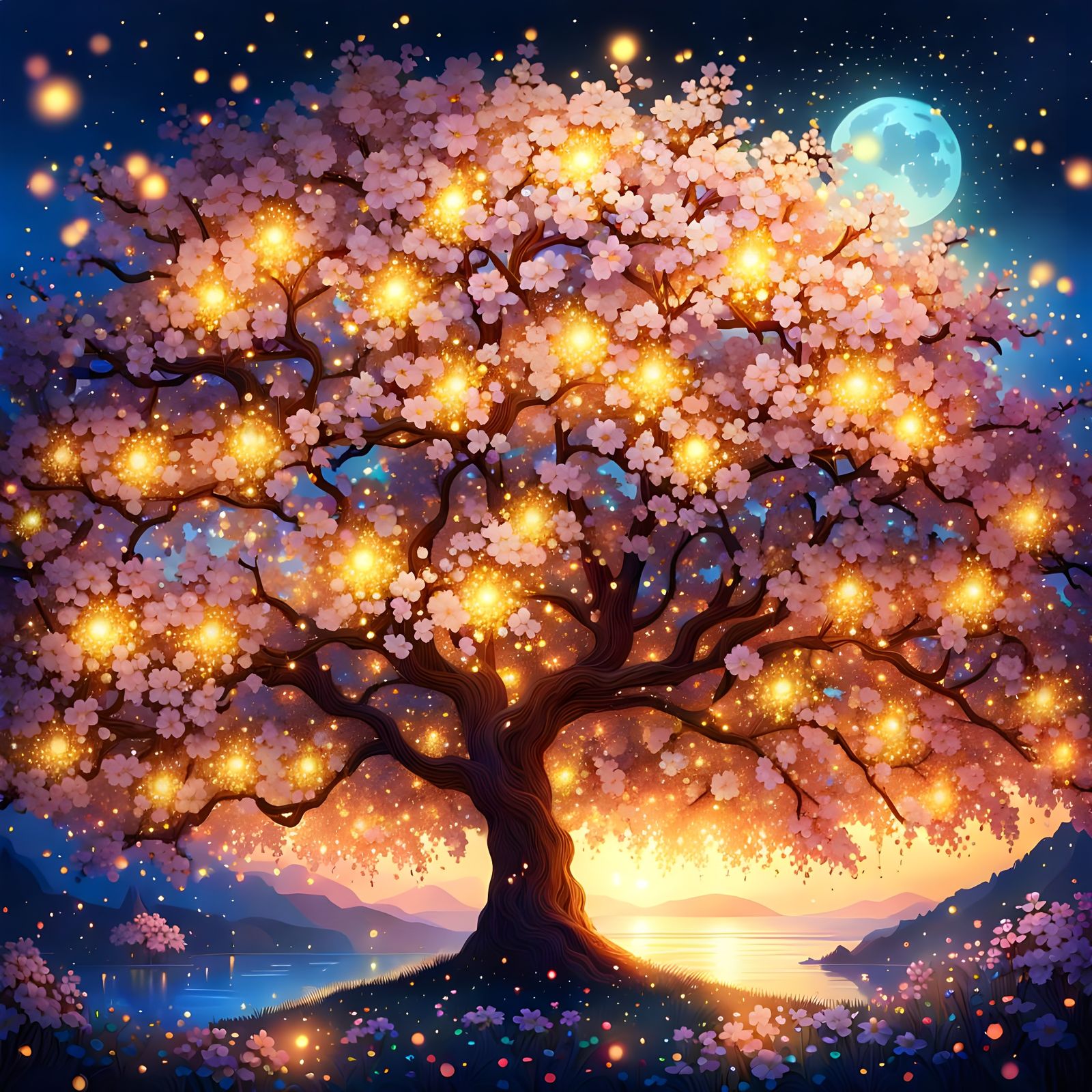 Fantasy Cherry Tree in Bloom