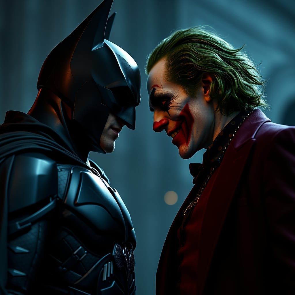 Batman Faces Off Against the Joker in a Tense Showdown