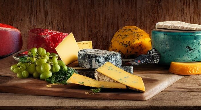 Vibrant, Ultra-Detailed Cheese Landscape in HDR