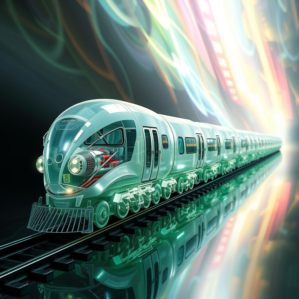 Futuristic Caterpillar Train Concept Art