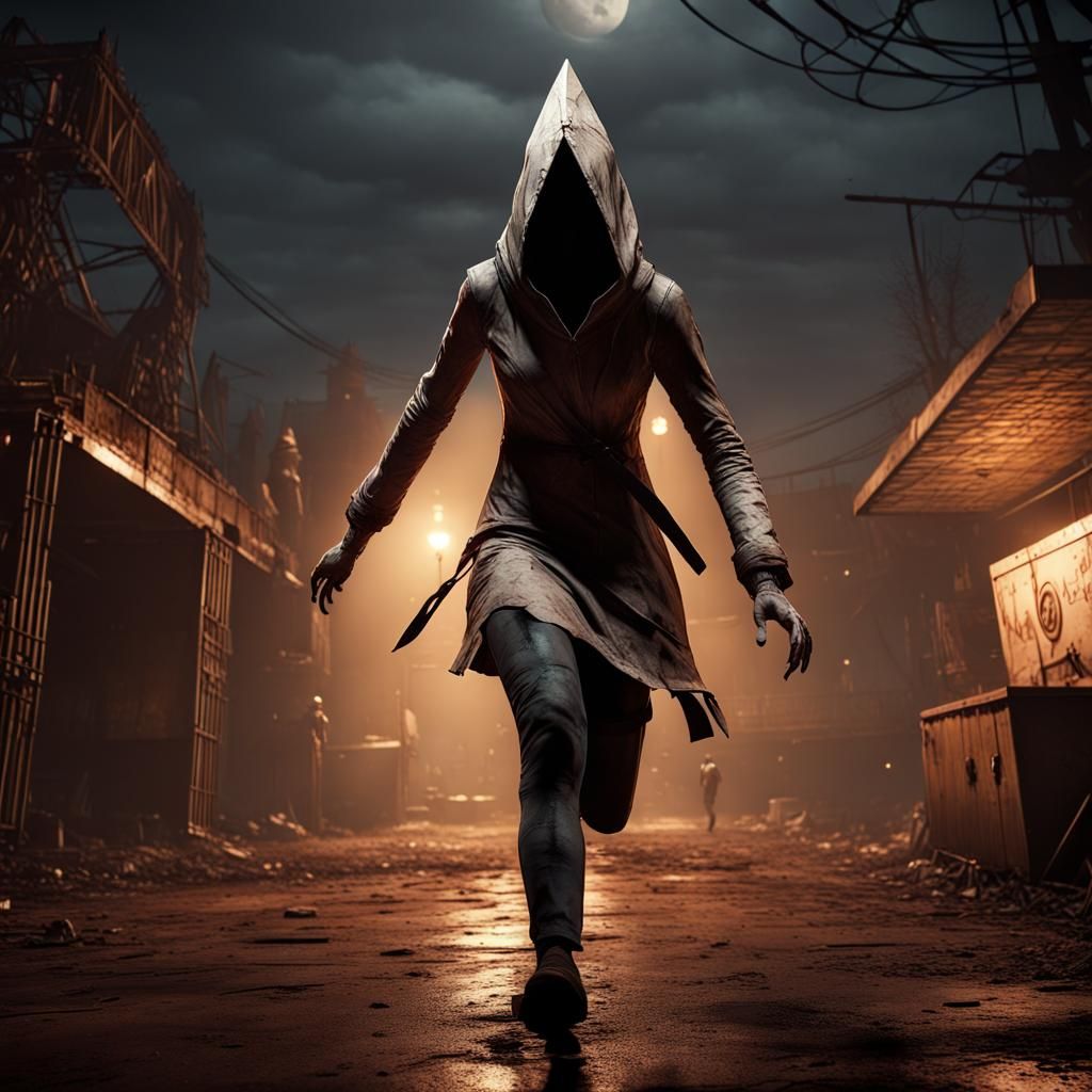 Heather Mason Running From Pyramid Head