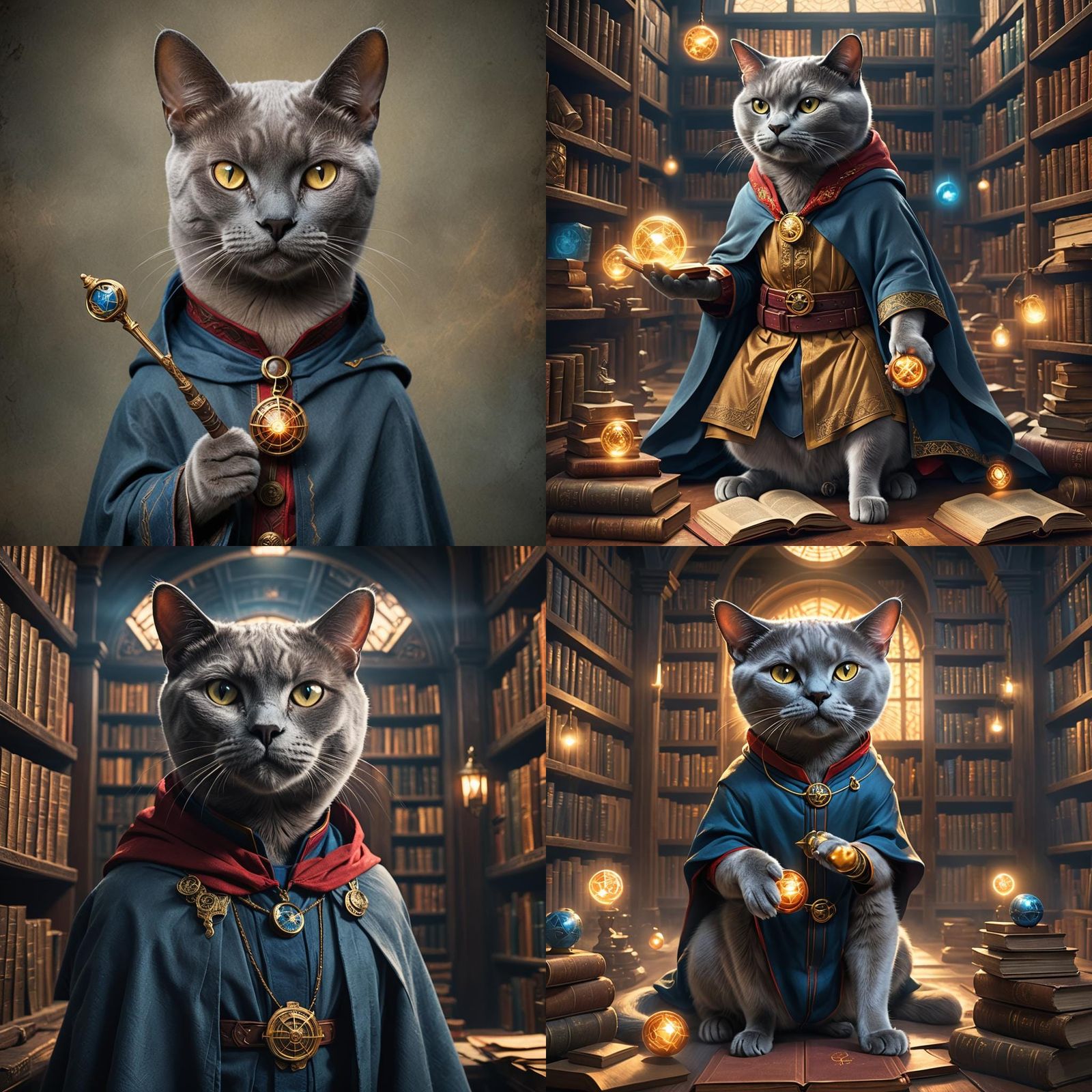 Burmese Cat as Dr. Strange: Photorealistic Image