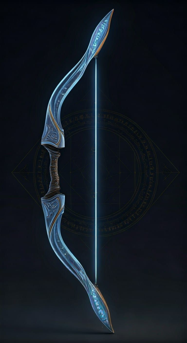 Elegant Arcane Bow of Magical Energy