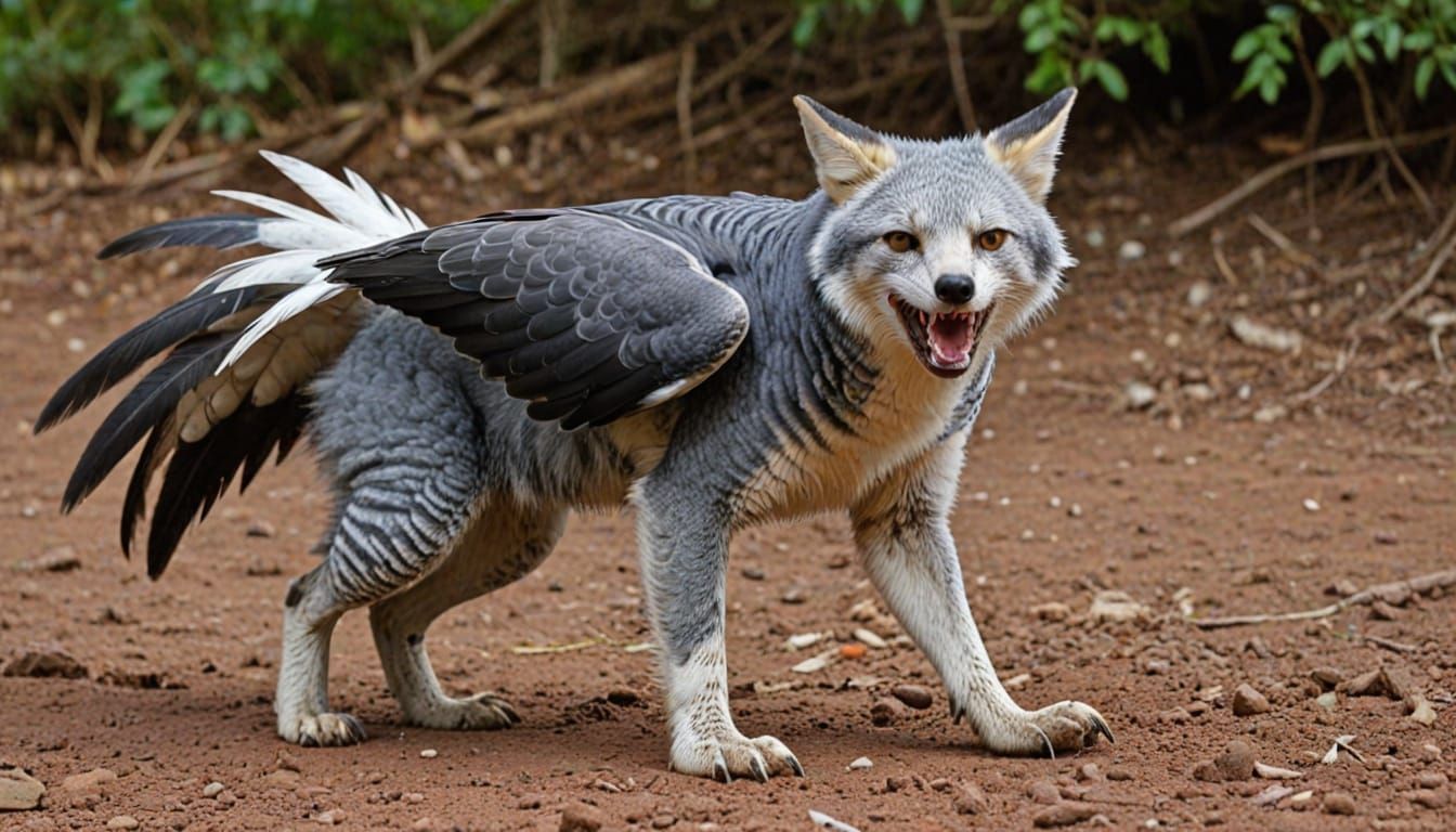Vixen Defends Kits Against Harpy Eagle