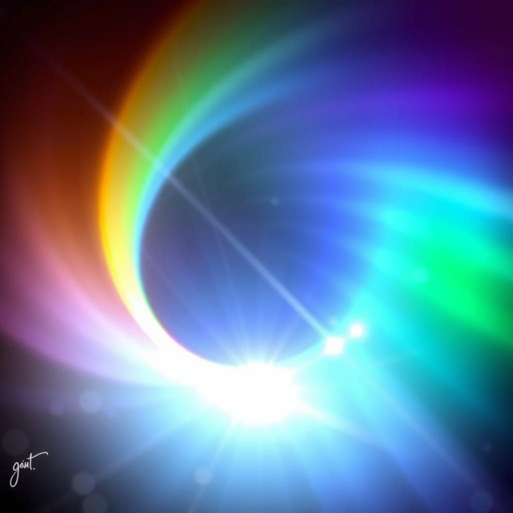 Ethereal Being Radiates Soft, Vibrant Colors