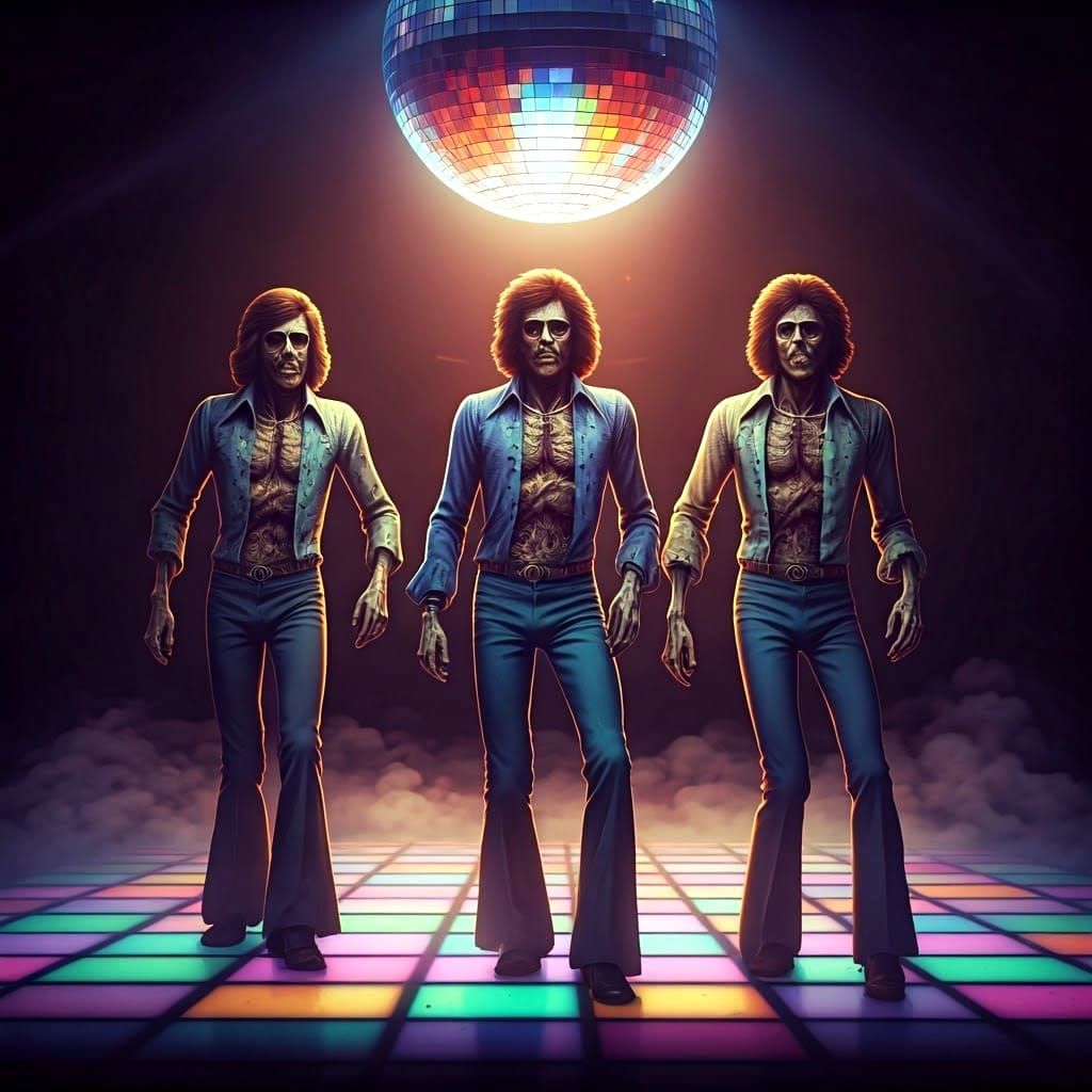 Groovy Zombies Groove to Stayin' Alive in Retro-Futuristic D...