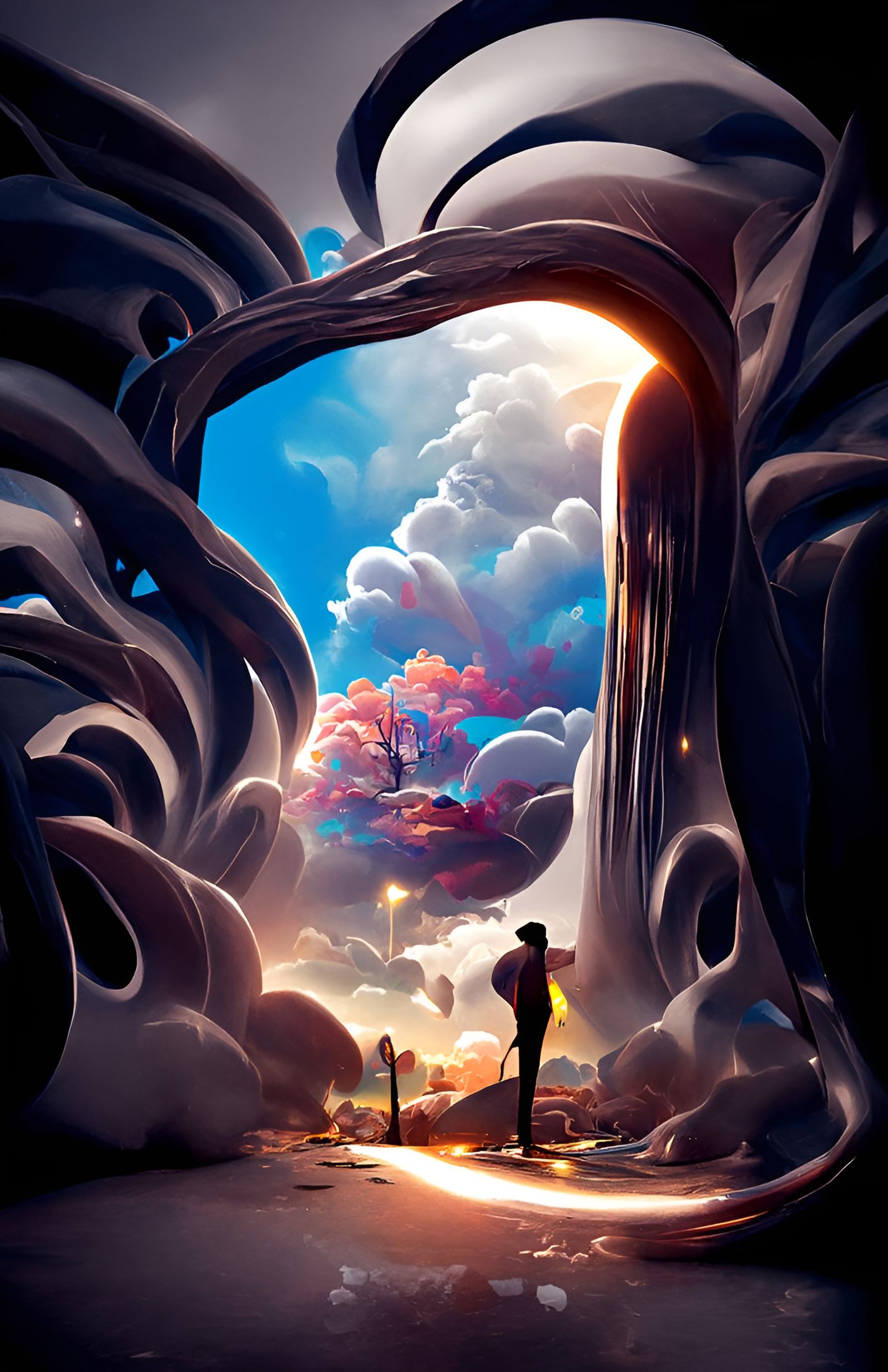 Magical Portal to Dream World, Surreal Digital Art