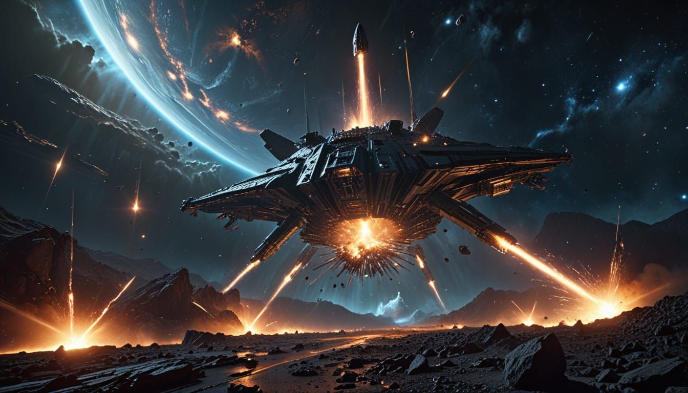 Epic Space Battle Near Orion Nebula