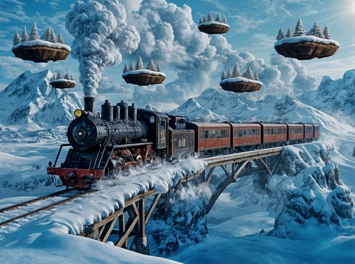 Floating Winter Islands in the Sky