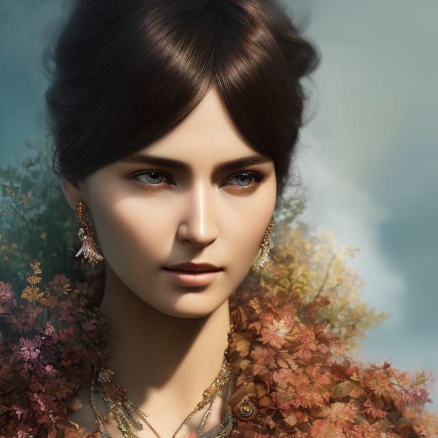 Maria Sharapova Portrait in Fantasy Art Style