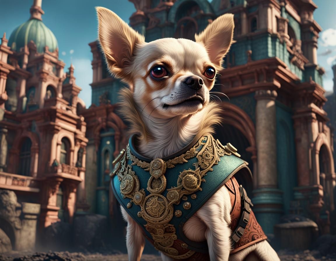 Detailed Matte Painting of a Fantastical Chihuahua