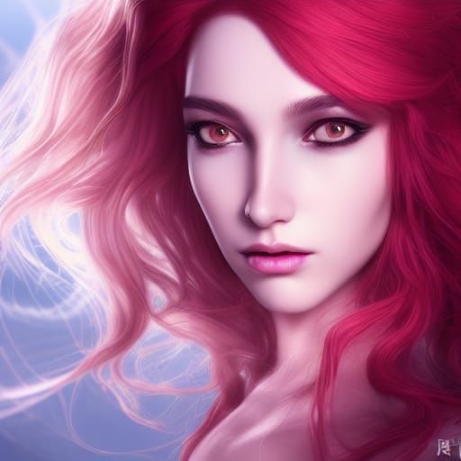 Ethereal Strawberry Pixie Queen in a Fantastical Realm