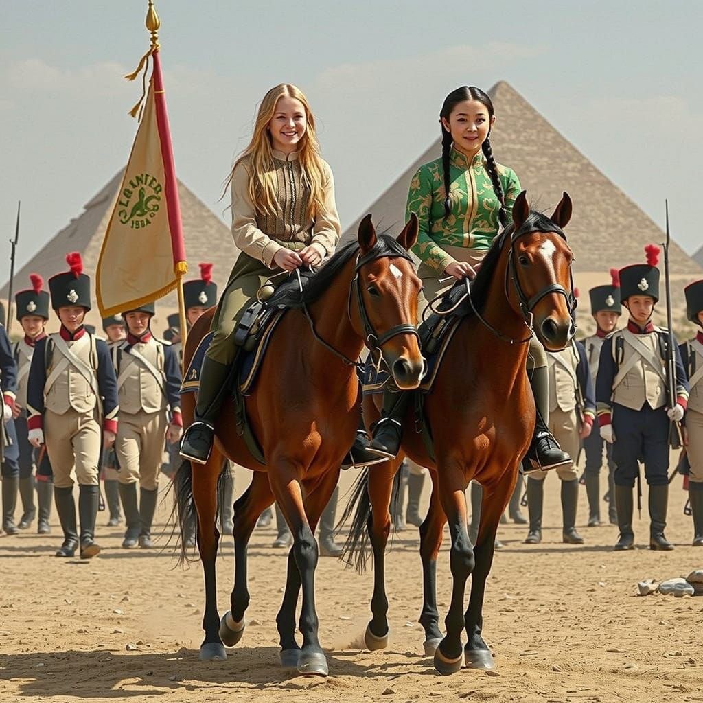 Hyun-ah and Alex leading the Napoleonic expedition to Egypt in 1799...