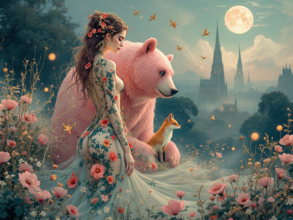 Ethereal Florals in Surreal Harmony