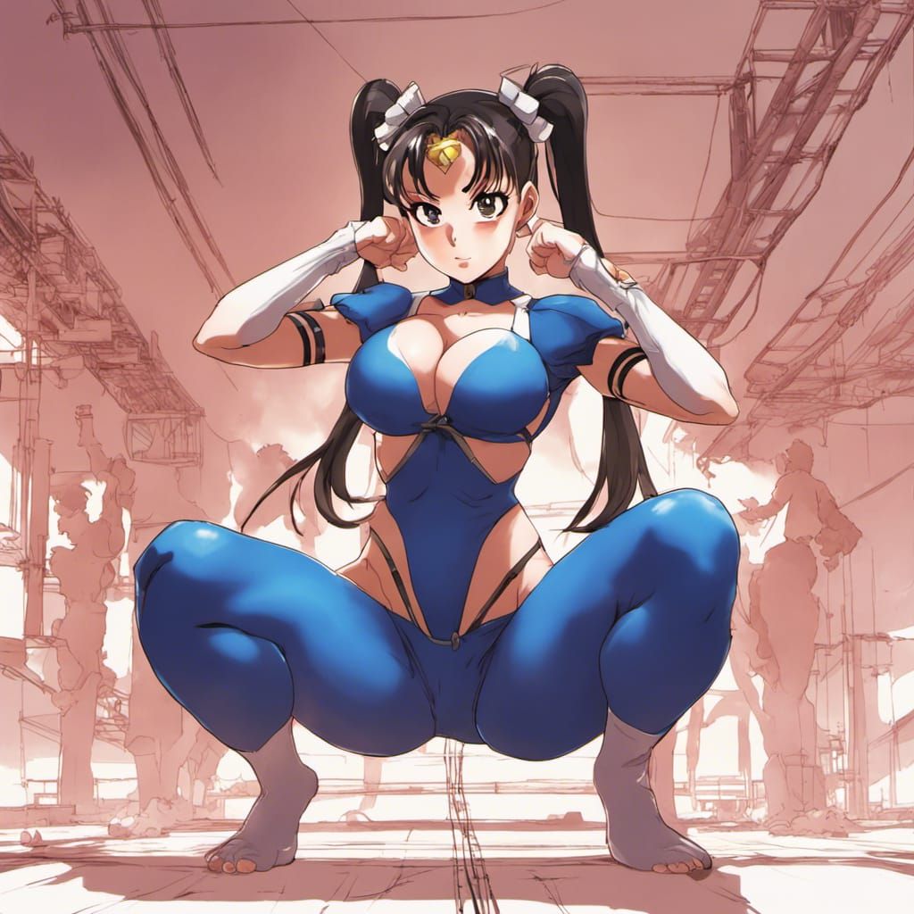 Chun-Li in Anime Style with Bodystocking