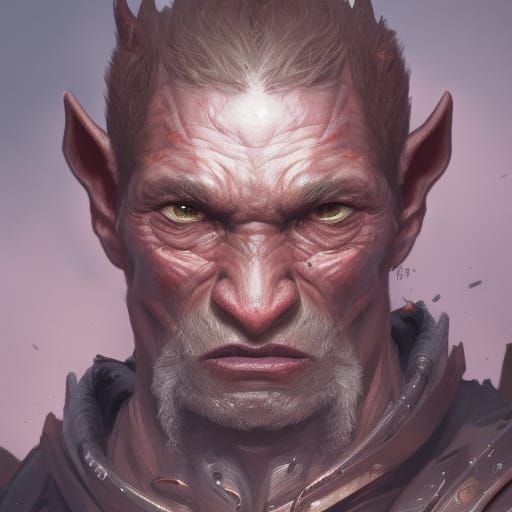 Goblin General Portrait in Hyperdetailed Digital Art
