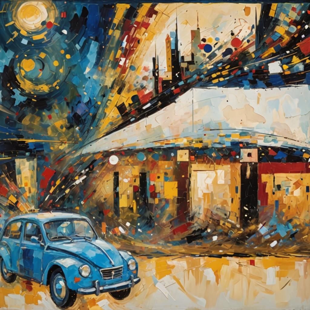 Abstract Expressionism: Kandinsky-Inspired Color Storm