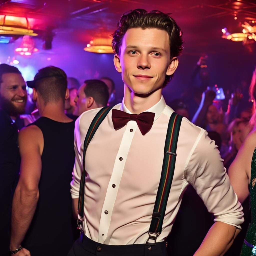 Tom Holland in Suspenders at Nightclub
