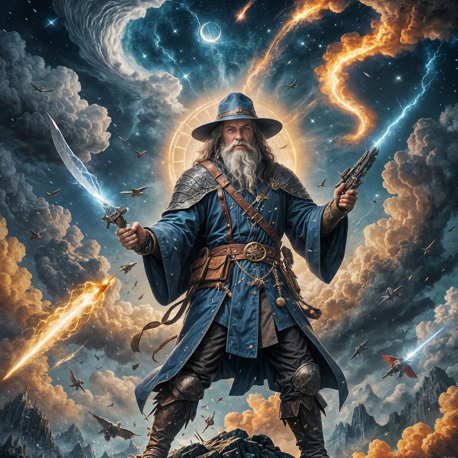 Wizard Conjures a Powerful Storm