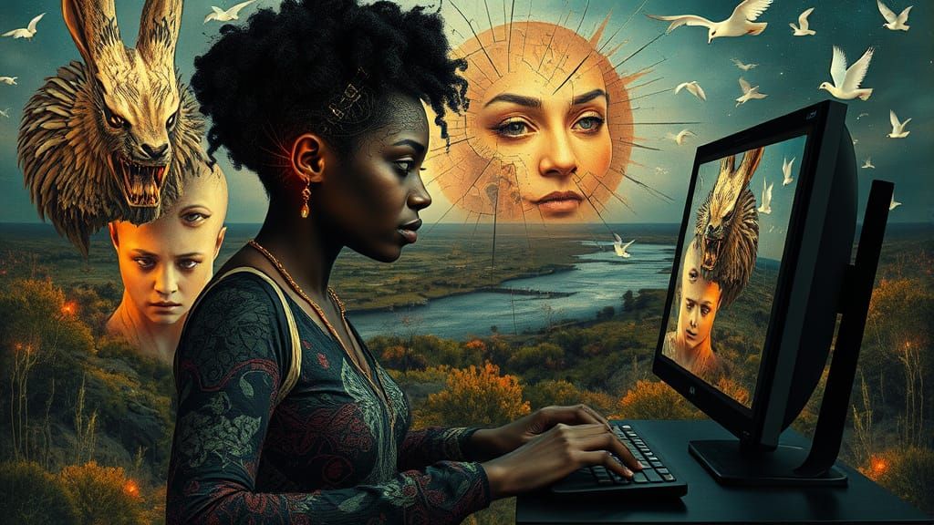 Woman's Imagination Bursts Forth as Surreal Digital Art