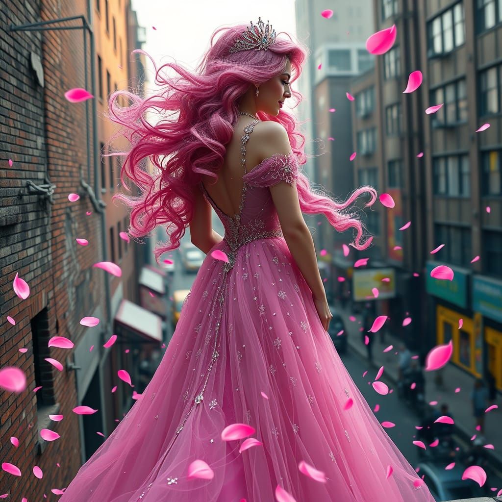 Majestic Princess Defies Urban Grit in Hyper-Detailed Fantas...