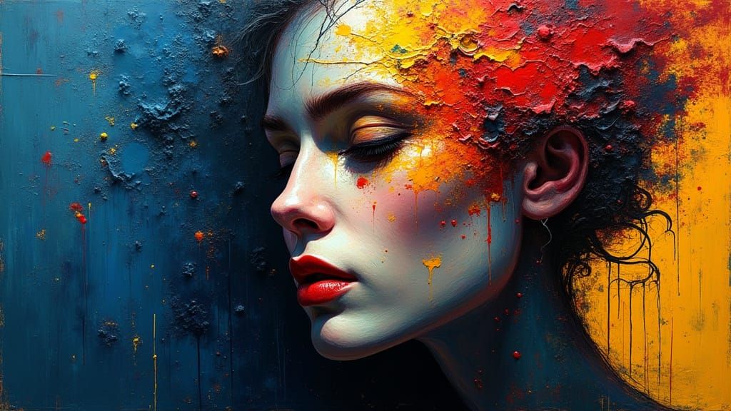 Fragmented Portrait in Ethereal Light